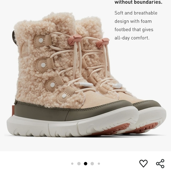 Cozy Beige and Olive Winter Boots - Picture 1 of 9